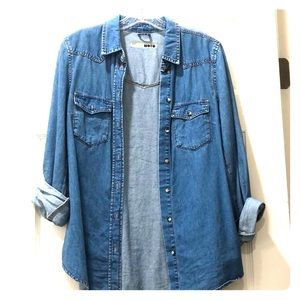 Denim button up